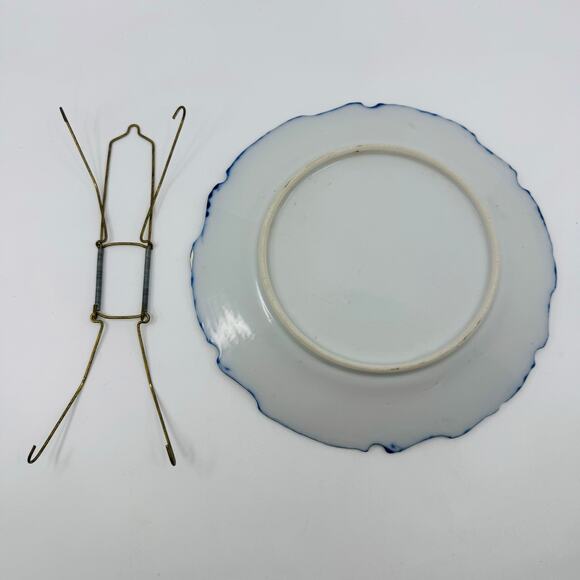 Nippon Cobalt/Gold/Green/Pink Porcelain Ceramic VTG Plate Purple Flowers Floral - Picture 5 of 7